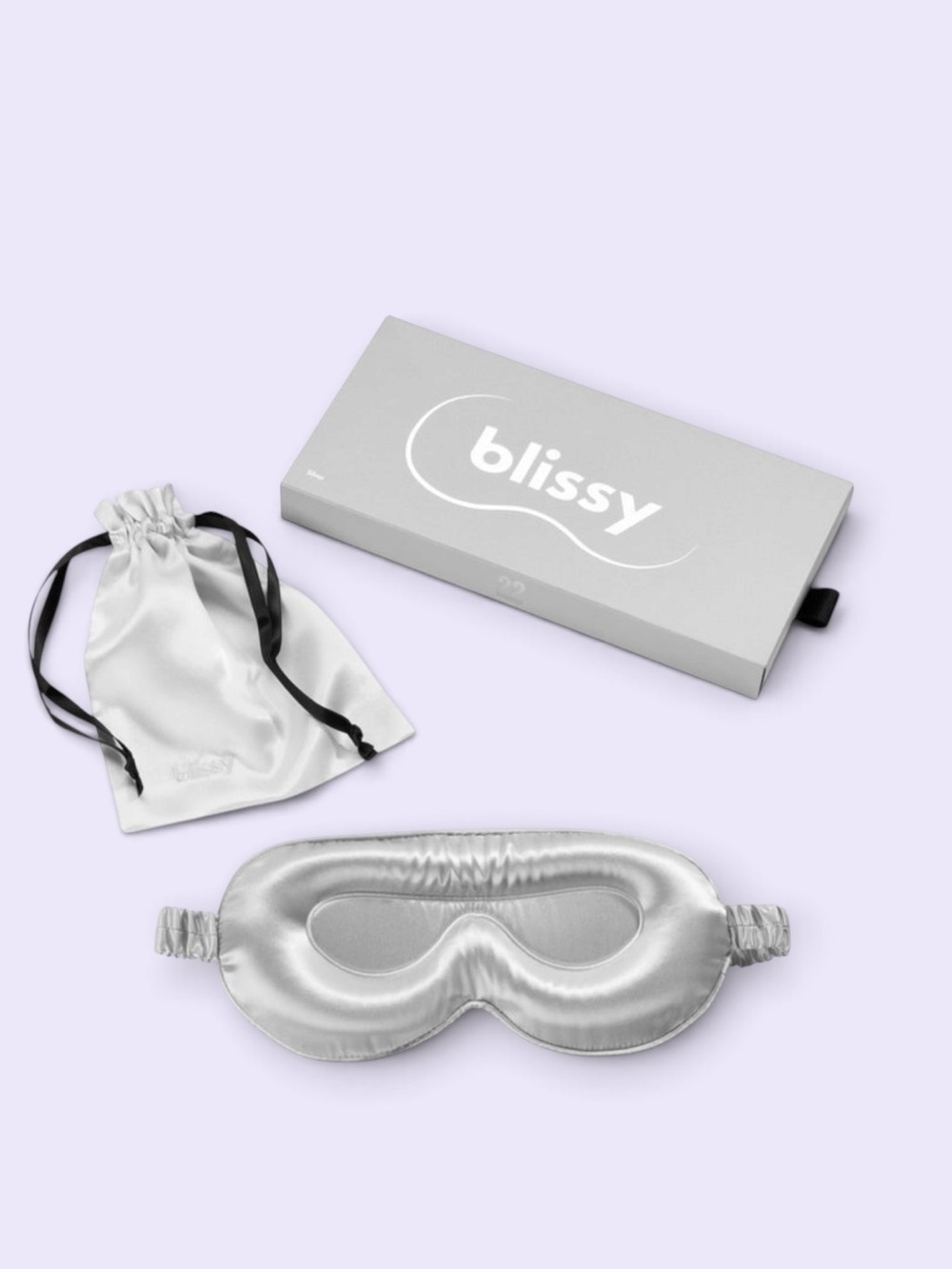Blissy Profile Satin Sleep Mask with Storage Pouch
